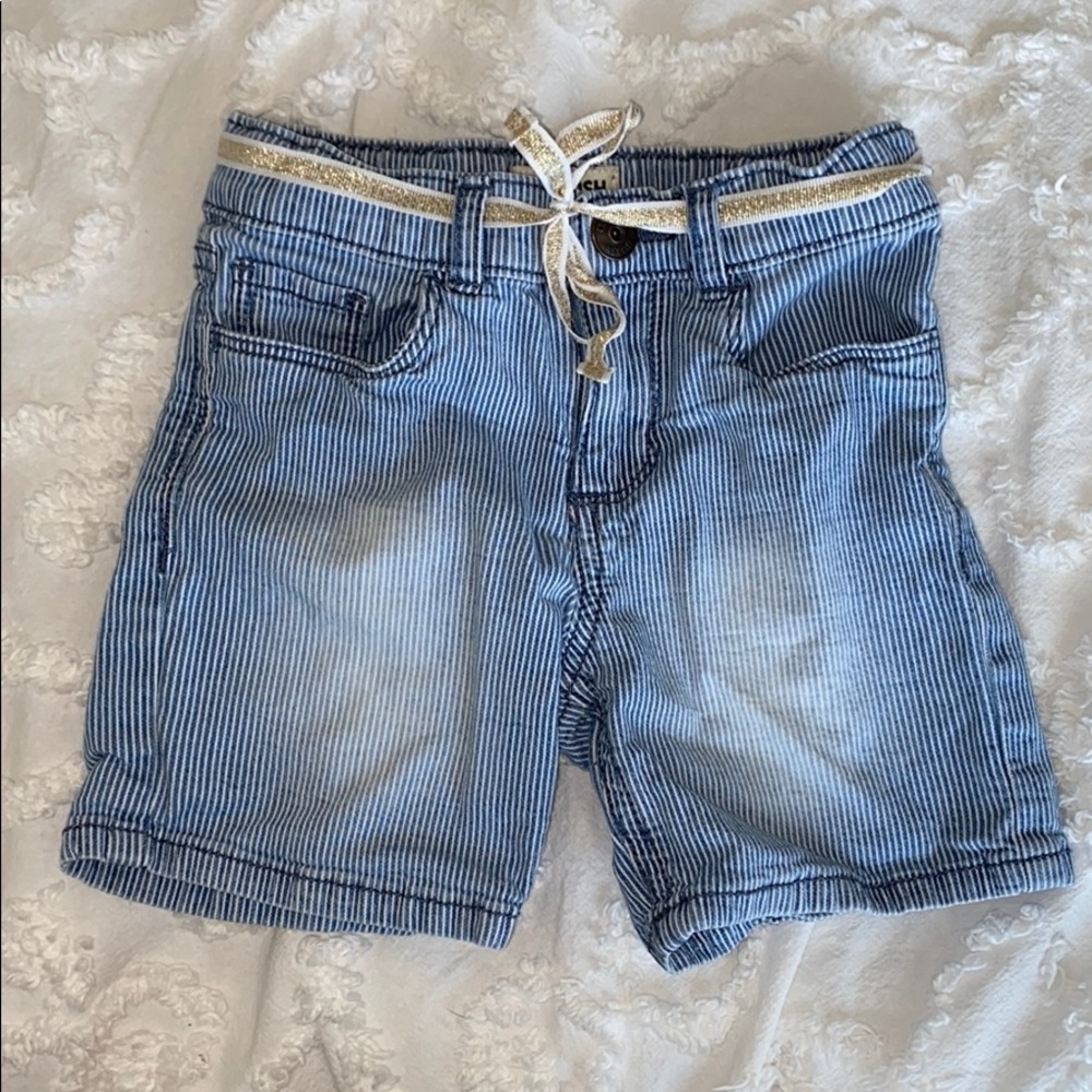 Oshkosh blue and white striped shorts